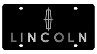 Lincoln Carbon Steel License Plate