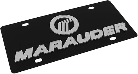 Lincoln Mercury Marauder Carbon Steel License Plate