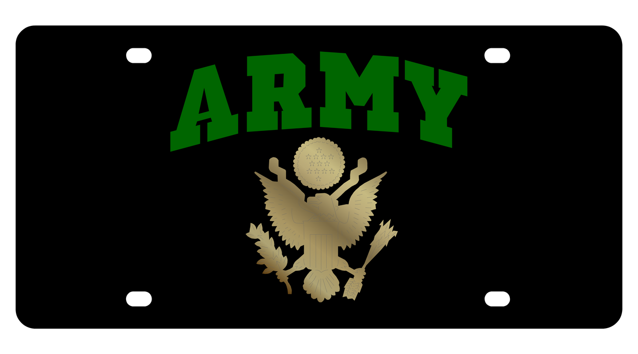US Army Carbon Steel License Plate