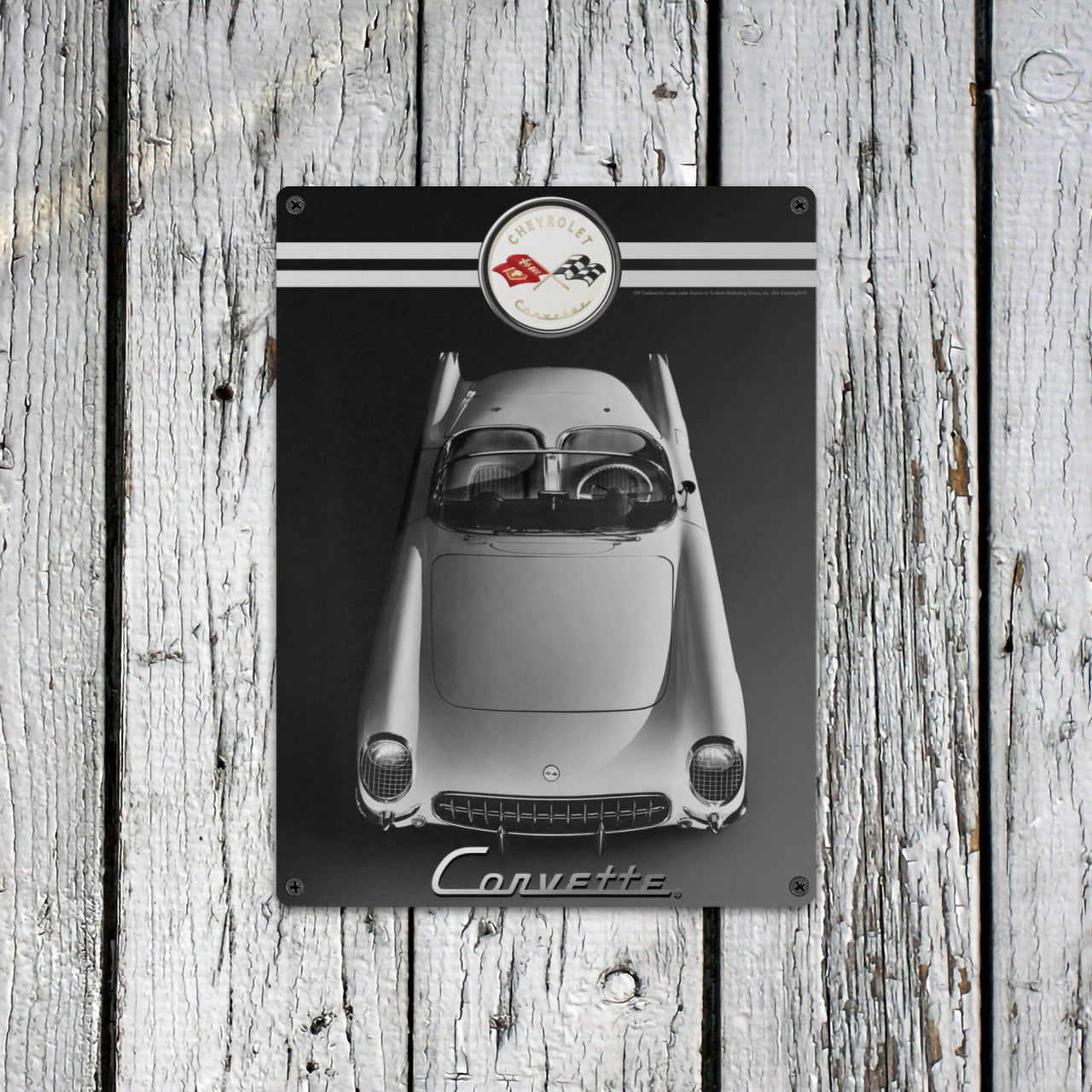 Corvette 1953 C1 Tin Sign 12" x 16" Vintage Muscle Car Wall Art, Classic Muscle Car Decor for Garage, Man Cave, Bar, or Home