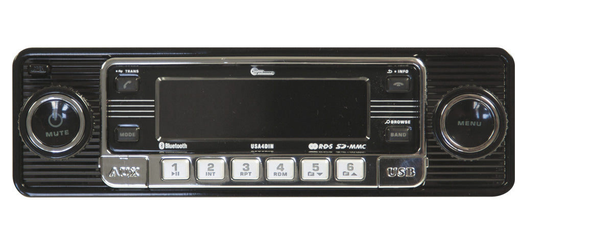 1967 Ford Mustang AM/FM Stereo DIN Radio with Bluetooth | Custom Autosound USA4-DIN