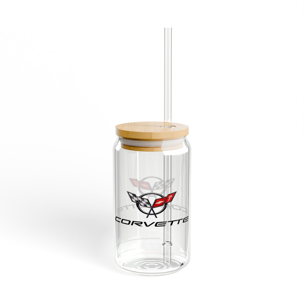 Corvette C5 16oz Clear Plastic Sipper – Corvette Script & C5 Logo | Gift for Car Enthusiasts, Summer BBQs, Nostalgic Kitchen Decor