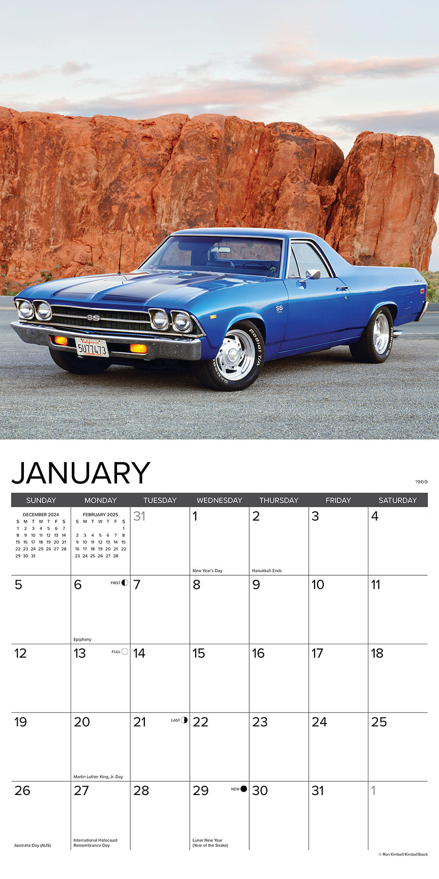 El Camino 2025 Wall Calendar Classic Auto Store Online