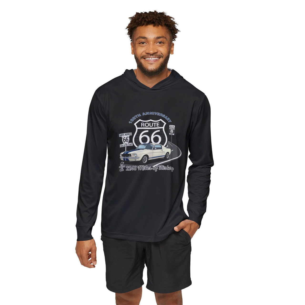 Shelby GT350 Route 66 100th Anniversary Performance Hooded Long Sleeve Shirt