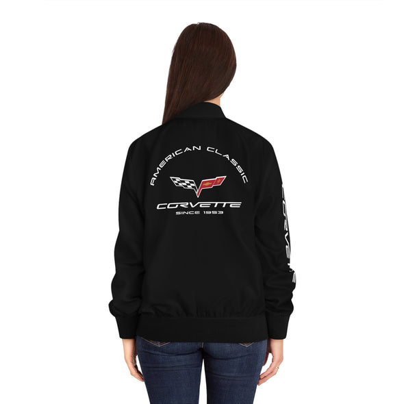 Corvette Women's Black Bomber Jacket