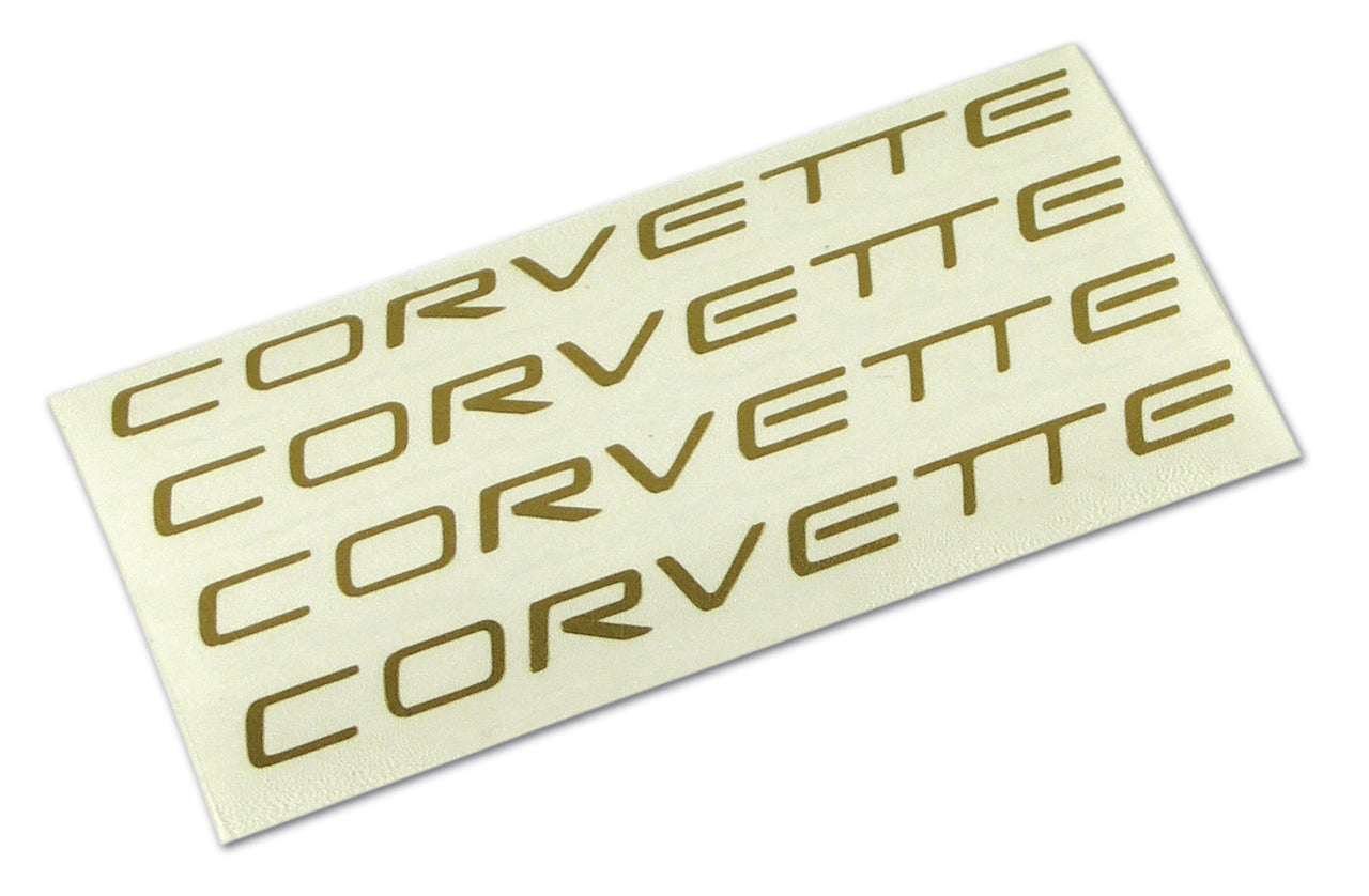 2000-2004 Corvette Wheel Spoke Decal Set. Corvette Gold - CA-44188-Corvette-Store-Online