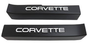 1990-1996 Corvette Door Sill Guards W/Corvette Logo - Black - CA-4711-Corvette-Store-Online