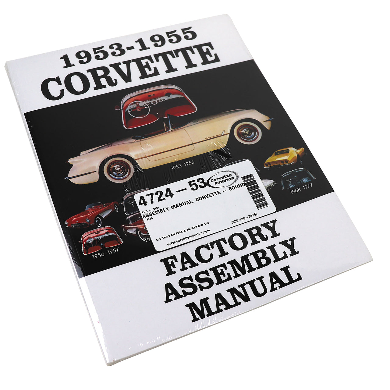 1953-1955 Corvette Assembly Manual Corvette - Bound - CA-472453-Corvette-Store-Online