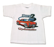 1953-1962 Corvette T-Shirt Born 2 Cruz - 6-8 (SM) - CA-47918-Corvette-Store-Online