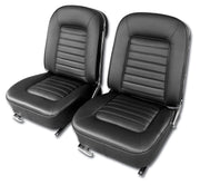 1966-1966 Corvette Driver Leather Seat Covers Black - CA-480320-Corvette-Store-Online