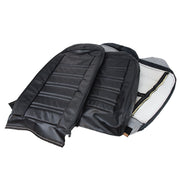 1973-1974 Corvette Driver Leather Seat Covers Black Leather/Vinyl - CA-480920-Corvette-Store-Online