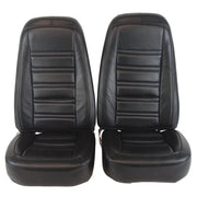 1976-1978 Corvette Mounted Seats Driver Black Leather Vinyl - CA-481120M-Corvette-Store-Online