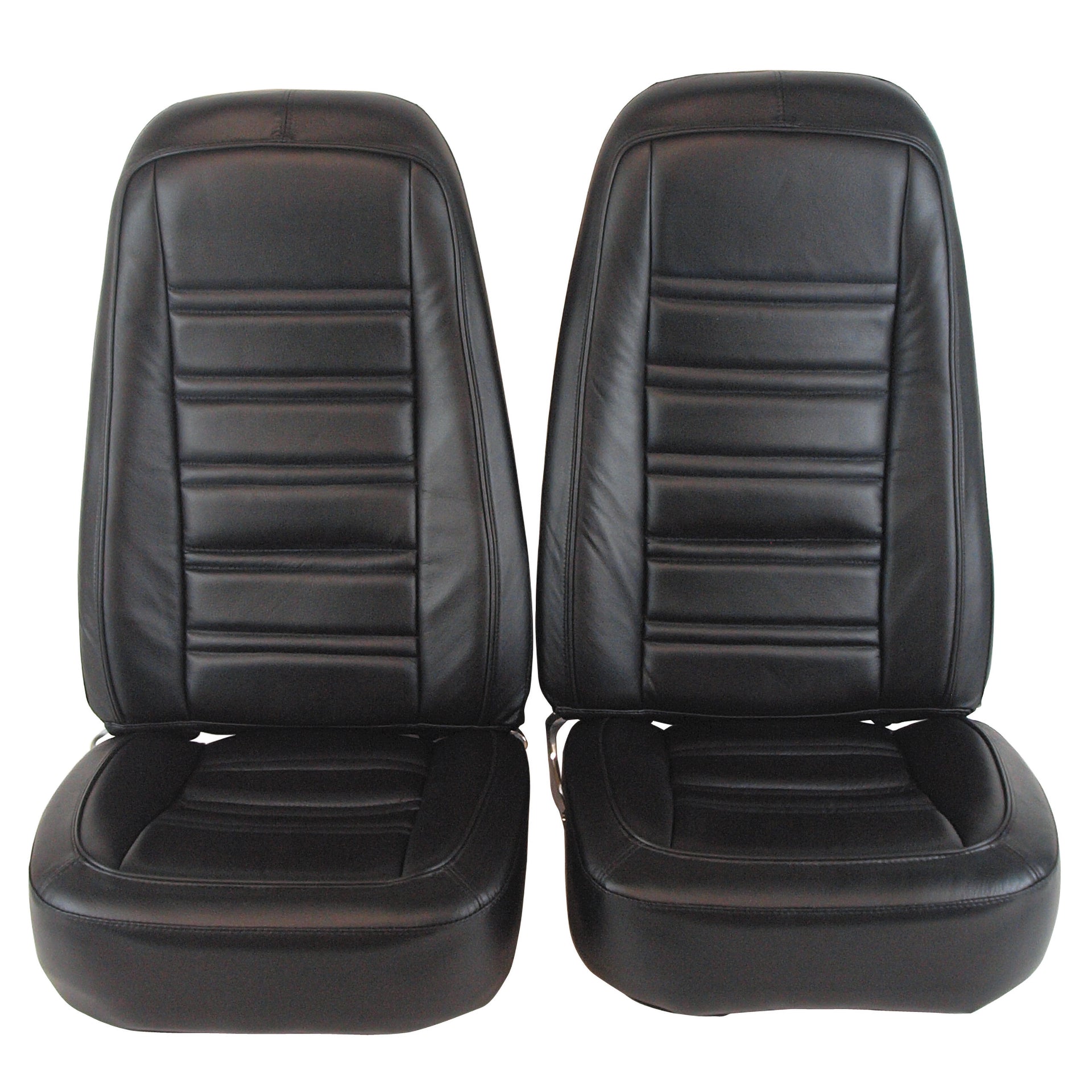 1976-1978 Corvette Mounted Seats Driver Black Leather Vinyl - CA-481120M-Corvette-Store-Online
