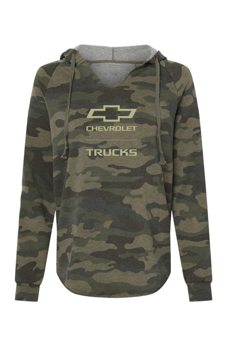 General Motors Trucks Bowtie Women’s Lightweight Camo Hoodie Sweatshirt