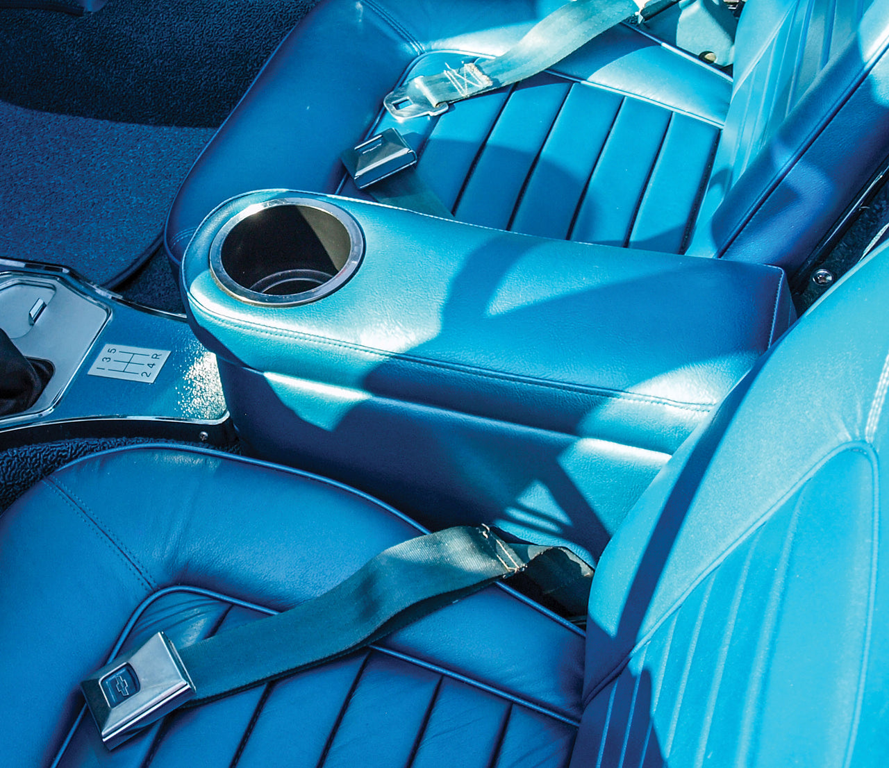 1963-1966 Corvette C2 Bullet Console - Bright Blue - CA-50536-Corvette-Store-Online