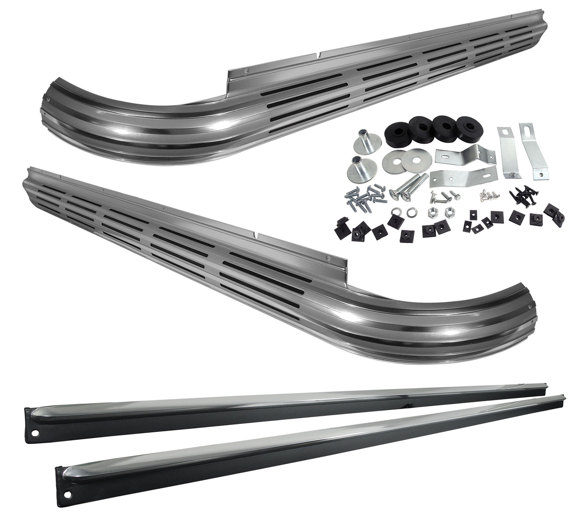 1965-1967 Corvette Side Exhaust Kit - Mild Loud - Stainless Pipes - SBC W/2" Manifold - CA-58004-Corvette-Store-Online