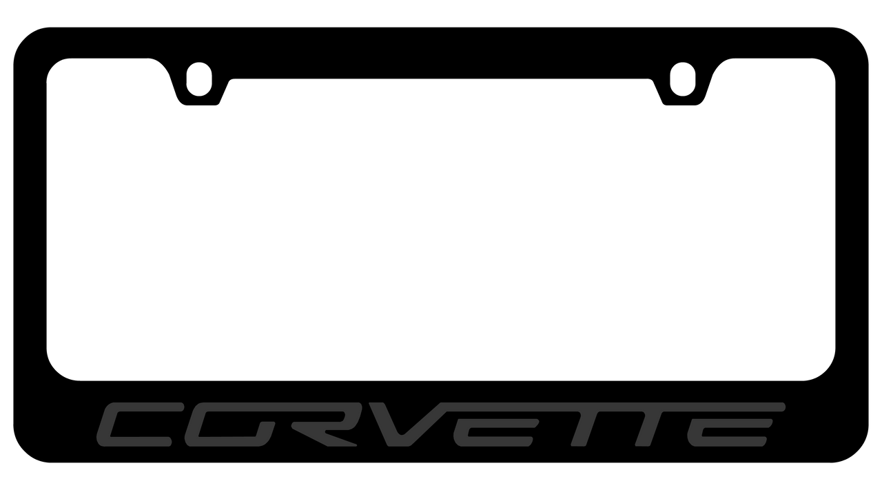 Chevrolet Corvette C6 Black License Plate Frame
