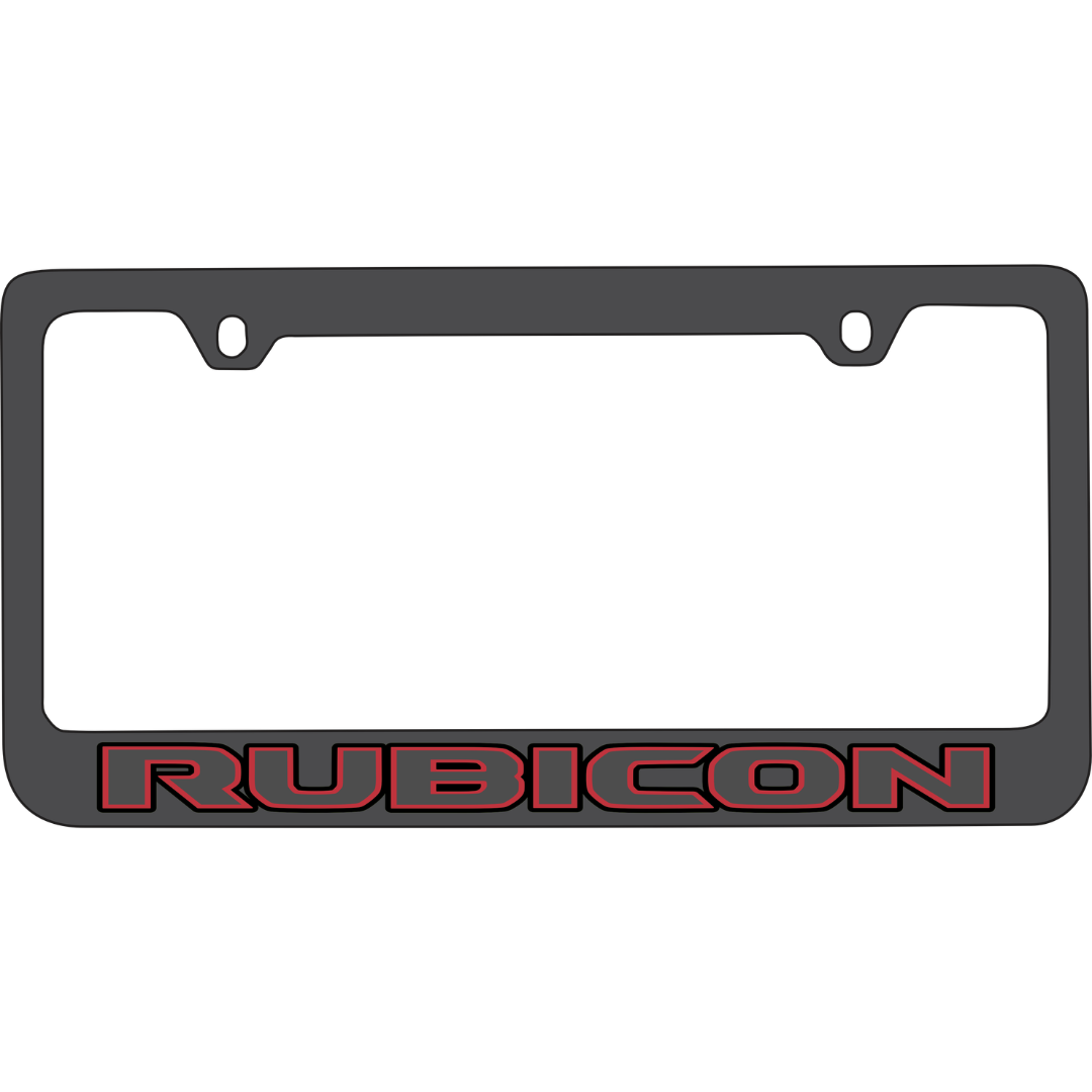 Jeep Rubicon Black License Plate Frame