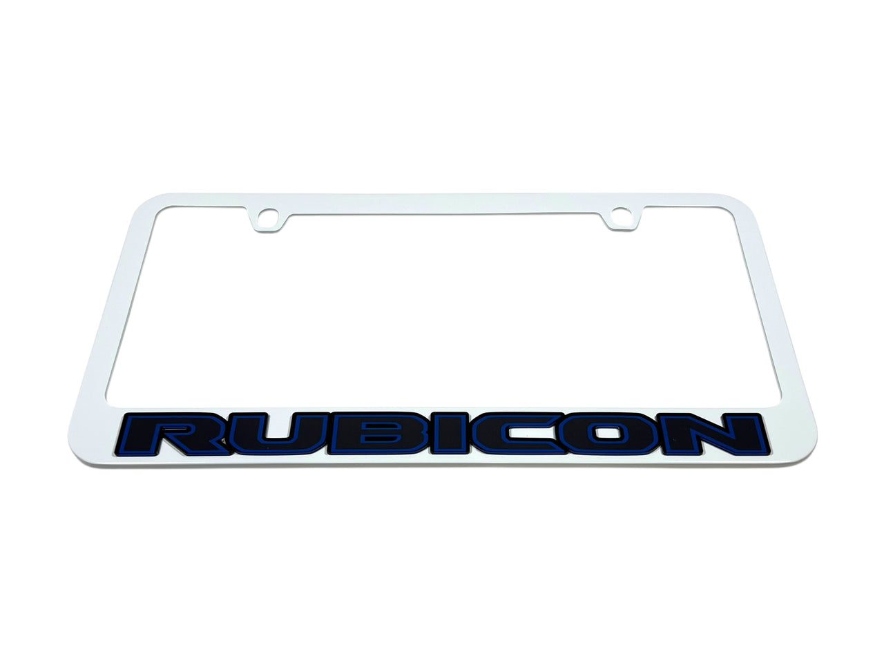 Jeep Rubicon White License Plate Frame