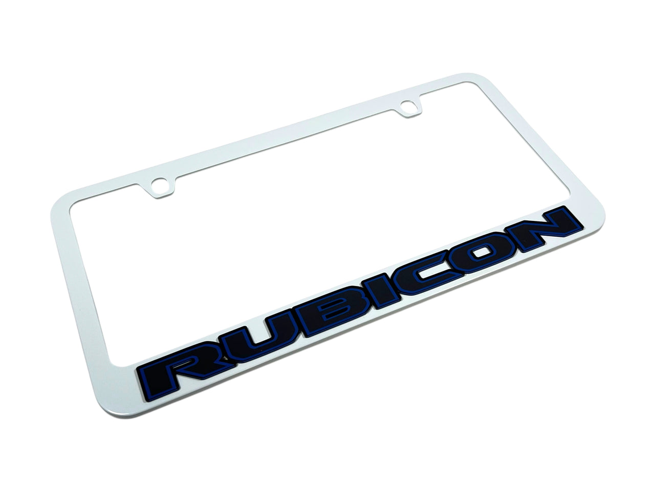 Jeep Rubicon White License Plate Frame