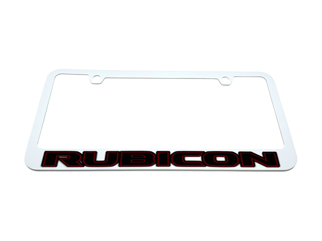 Jeep Rubicon White License Plate Frame