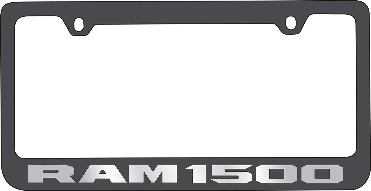 Ram 1500 Black License Plate Frame