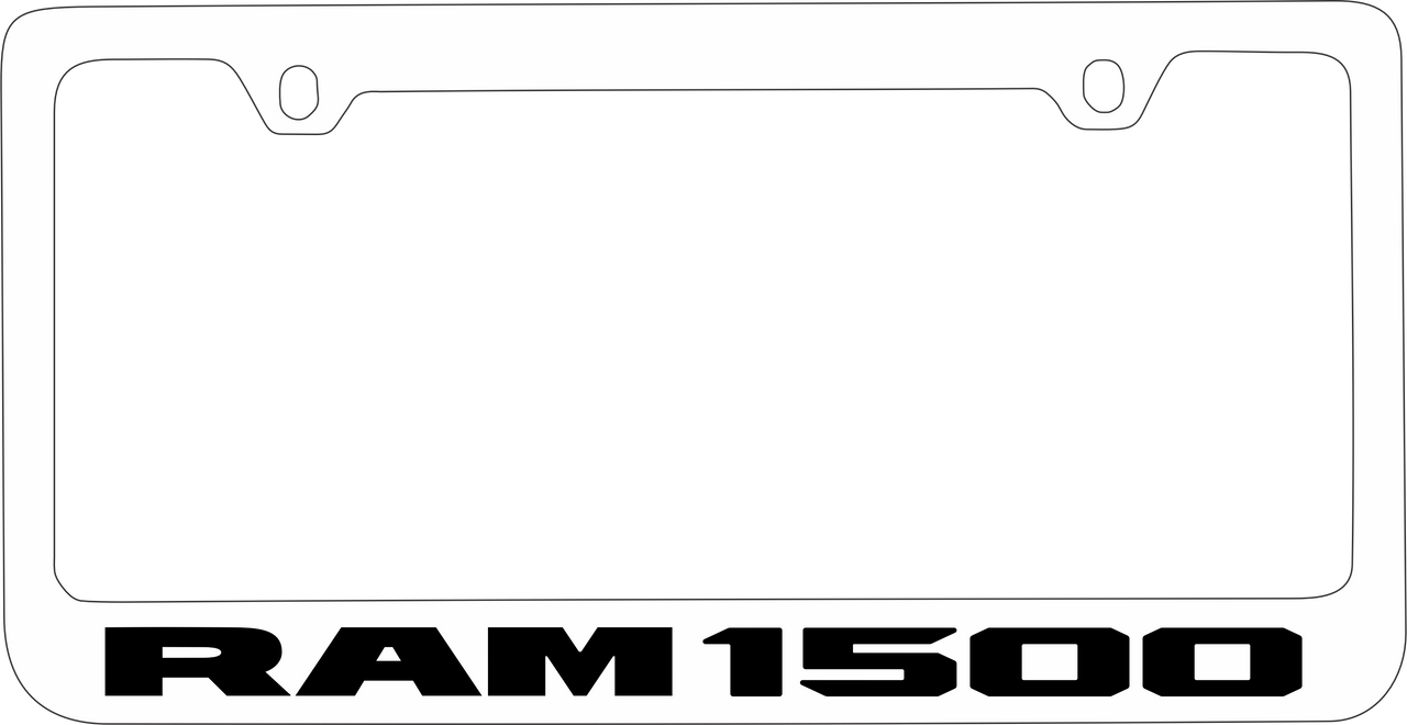 Ram 1500 White License Plate Frame