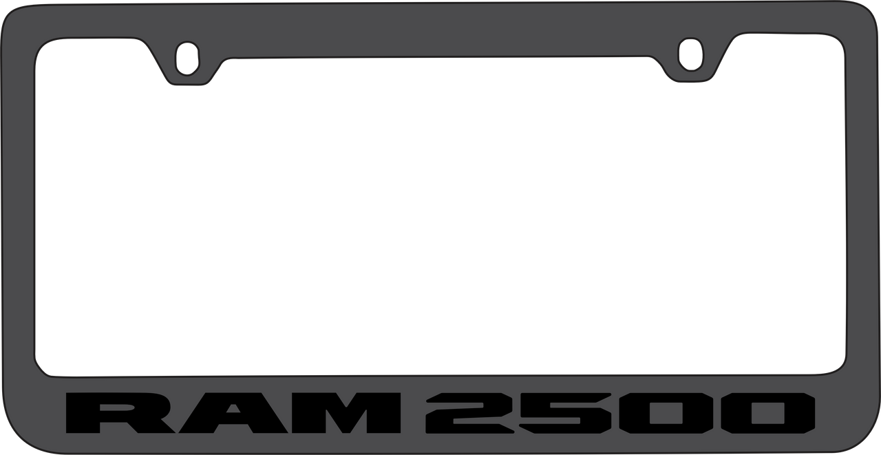 Ram 2500 Black License Plate Frame