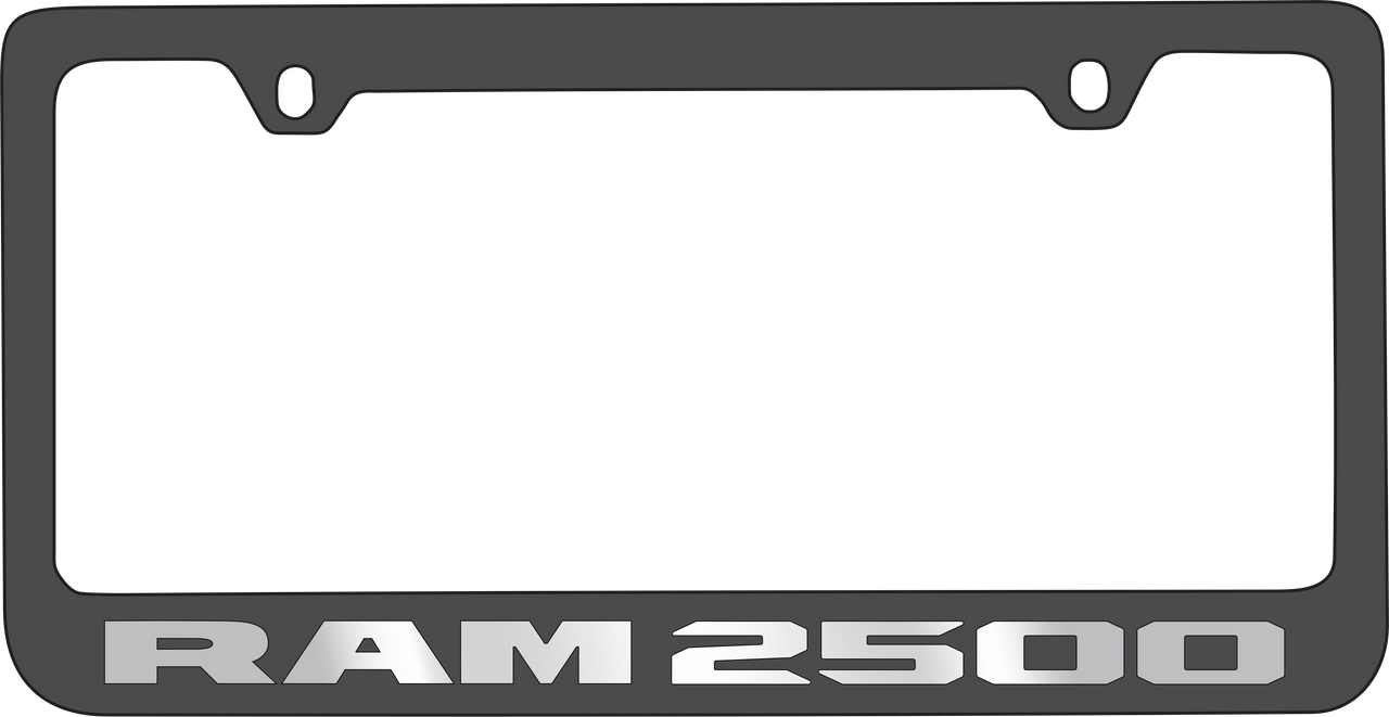 Ram 2500 Black License Plate Frame