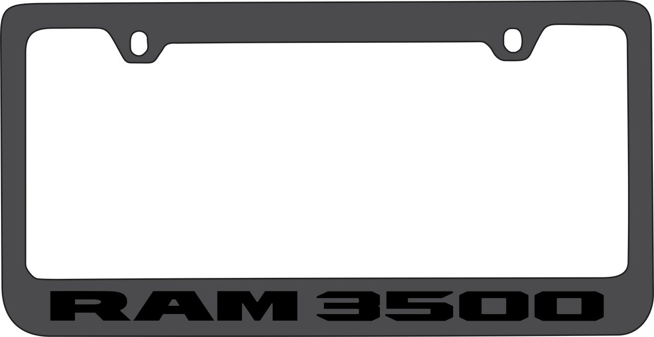 Ram 3500 Black License Plate Frame
