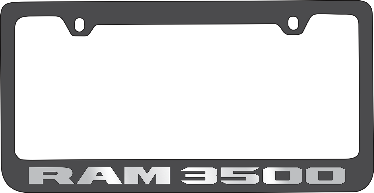 Ram 3500 Black License Plate Frame