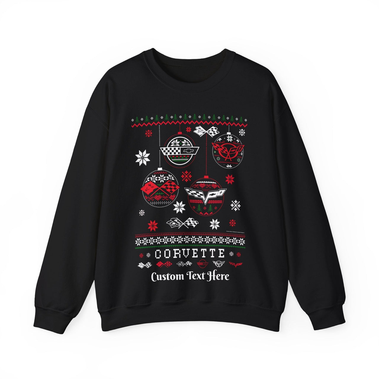 Corvette Generations Personalized Ugly Christmas Crewneck Sweatshirt