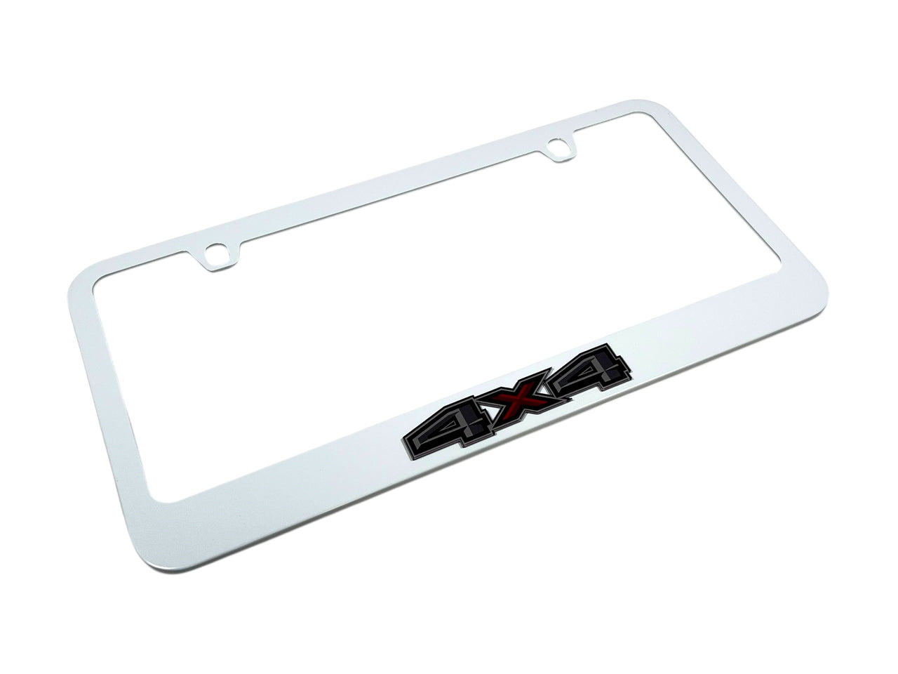 Ford 4X4 White License Plate Frame