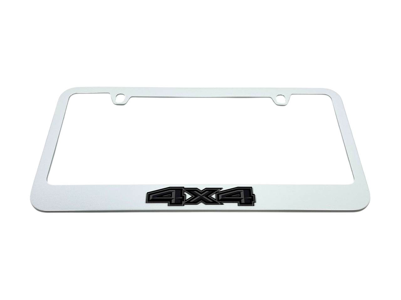 Ford 4X4 Blacked Out White License Plate Frame