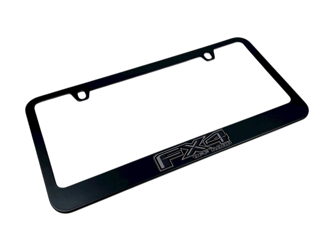 Ford FX4 Monochromatic Black License Plate Frame