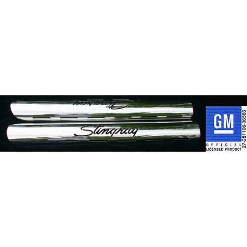 1963-1982 Corvette Stainless Steel Side Exhaust Heat Shields - Stingray Script - CA-57601-Corvette-Store-Online