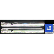 1963-1982 Corvette Stainless Steel Side Exhaust Heat Shields - Bowtie Logo W/Vents - CA-57605-Corvette-Store-Online