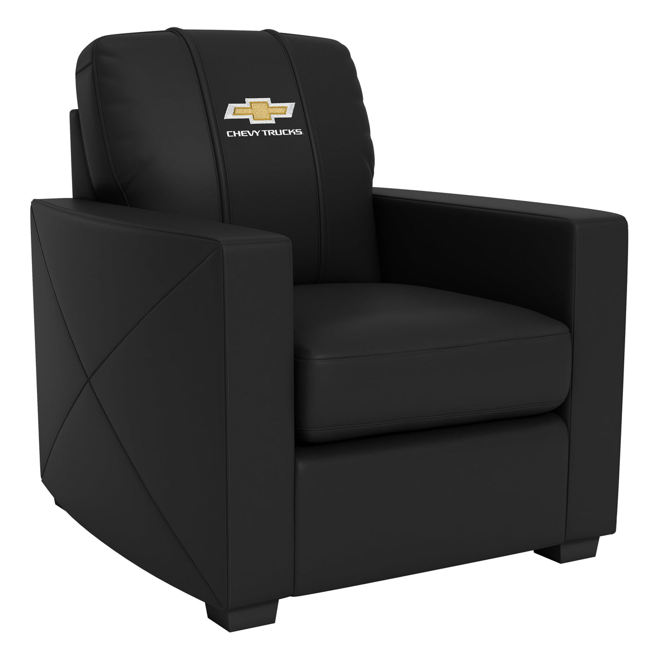 Silver Club Chair with Chevy Trucks Logo