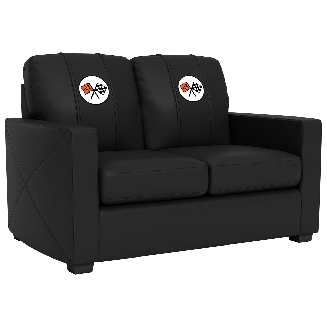 Silver Loveseat with Corvette C2 Logo