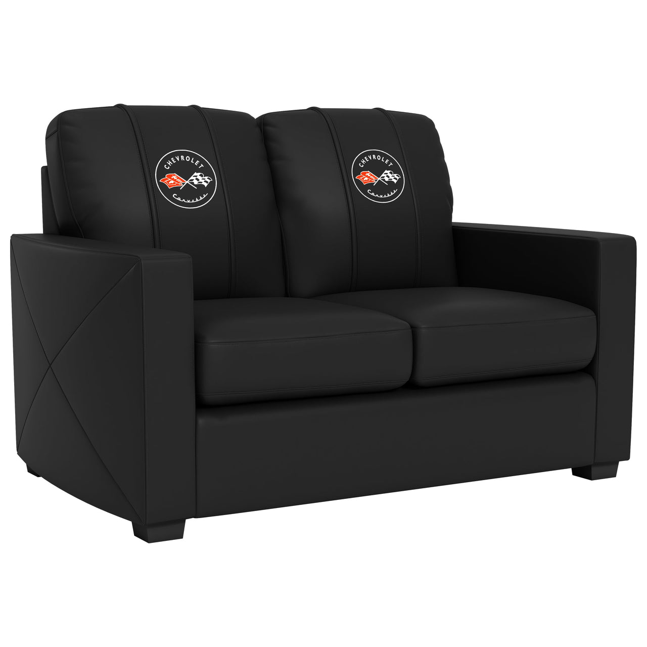 Silver Loveseat with Corvette C1 Logo