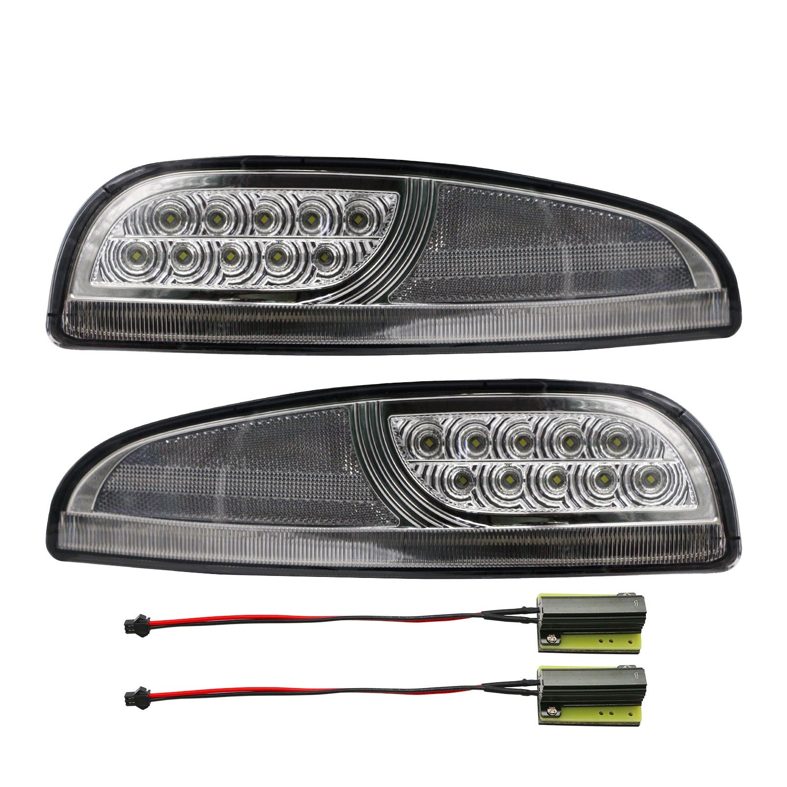 1997-2004 Corvette C5 Laser LED Parking Light Corner Assemblies - Clear - CA-60802-Corvette-Store-Online