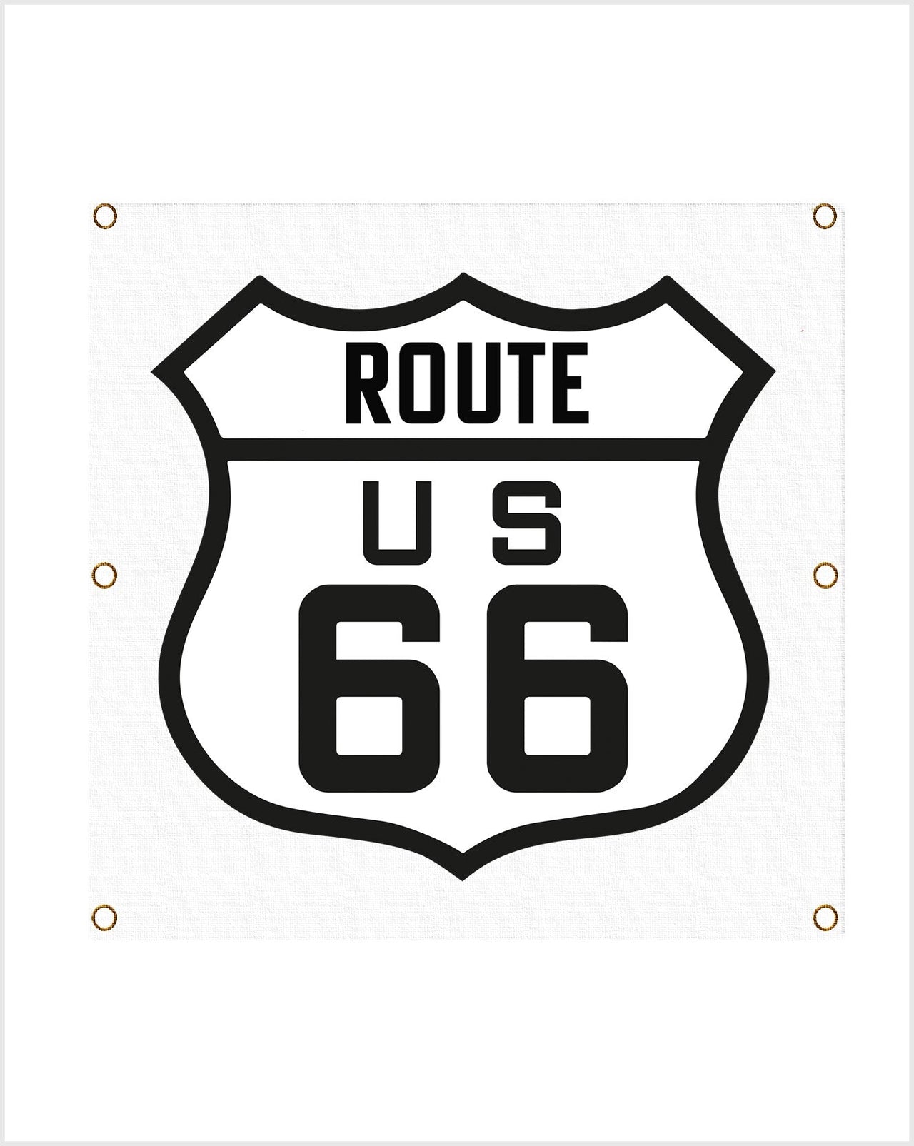 ROUTE 66 VINYL GARAGE BANNER