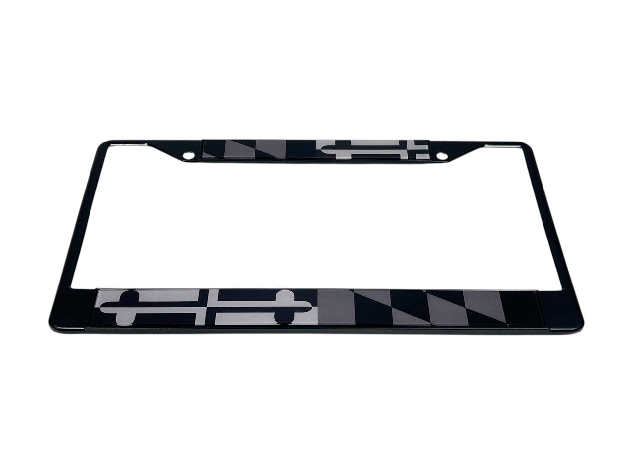 Maryland Flag Blacked Out License Plate Frame