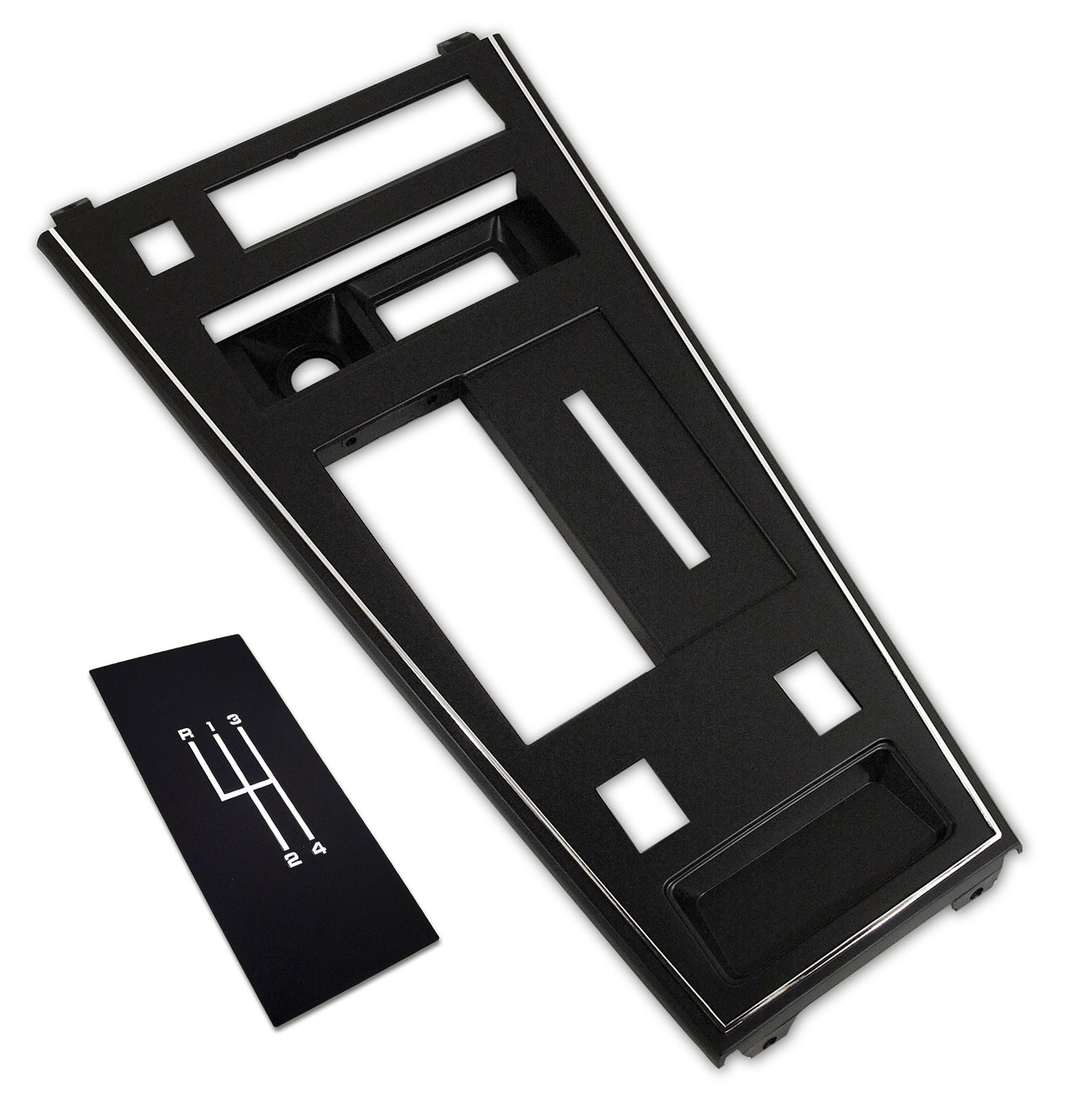 1977-1980 Corvette Manual Shifter Console Plate Kit W/Power Windows & Rear Defrost (80E) - CA-73067-Corvette-Store-Online