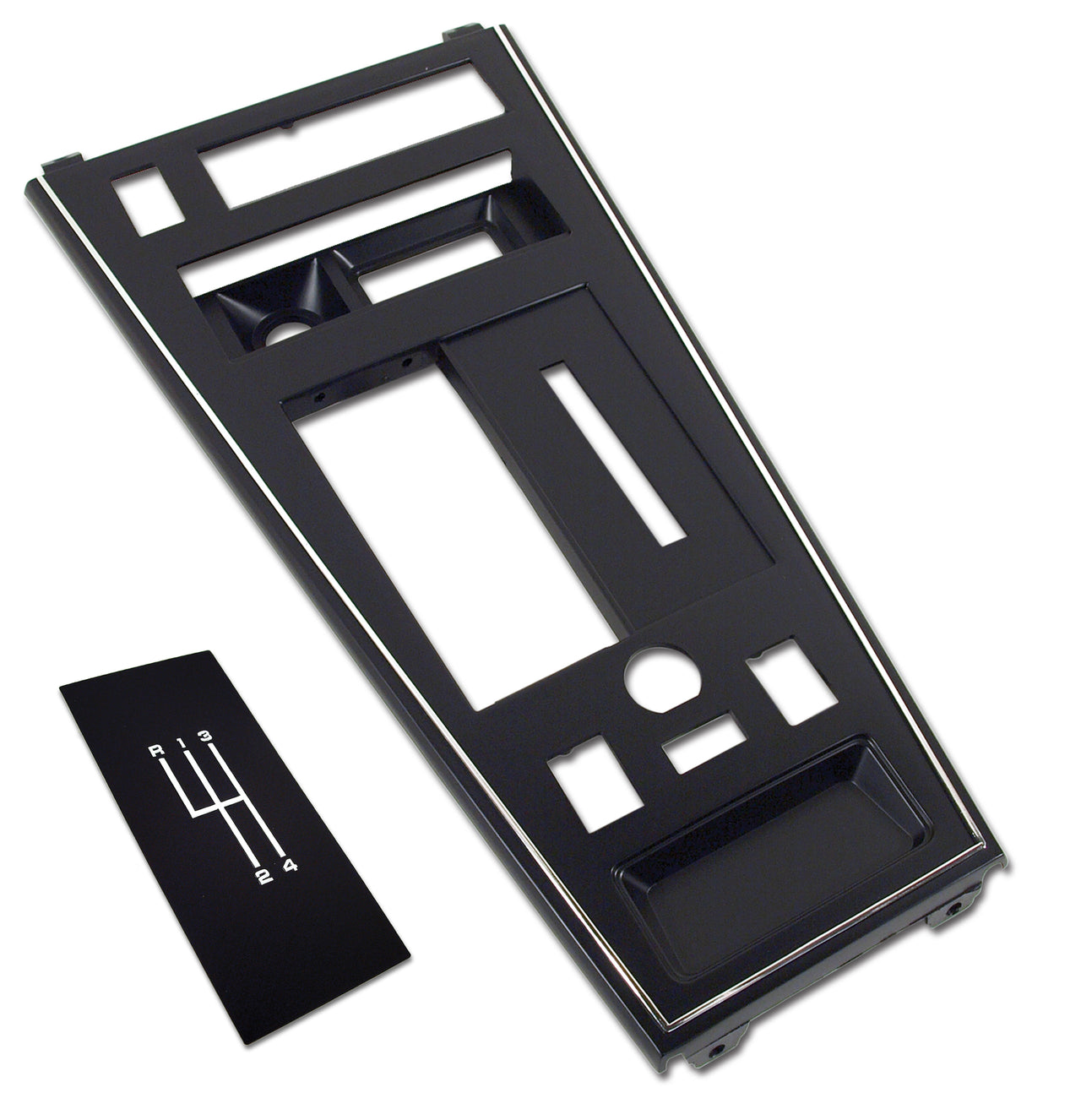 1980-1981 Corvette Manual Shifter Console Plate Kit W/Power Windows/Mirrors/Rear Defrost - CA-73069-Corvette-Store-Online
