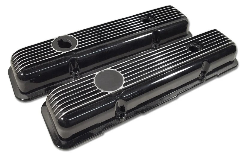 1978-1982 Corvette Aluminum Valve Cover Set W/Chrome Twist In Oil Fill Cap - CA-73082-Corvette-Store-Online