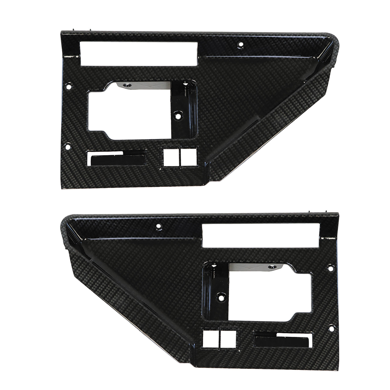 1984-1985 Corvette Hydro Carbon Fiber Door Panel Latch Bezels W/Power Locks - Matte Finish - CA-73140CM-Corvette-Store-Online
