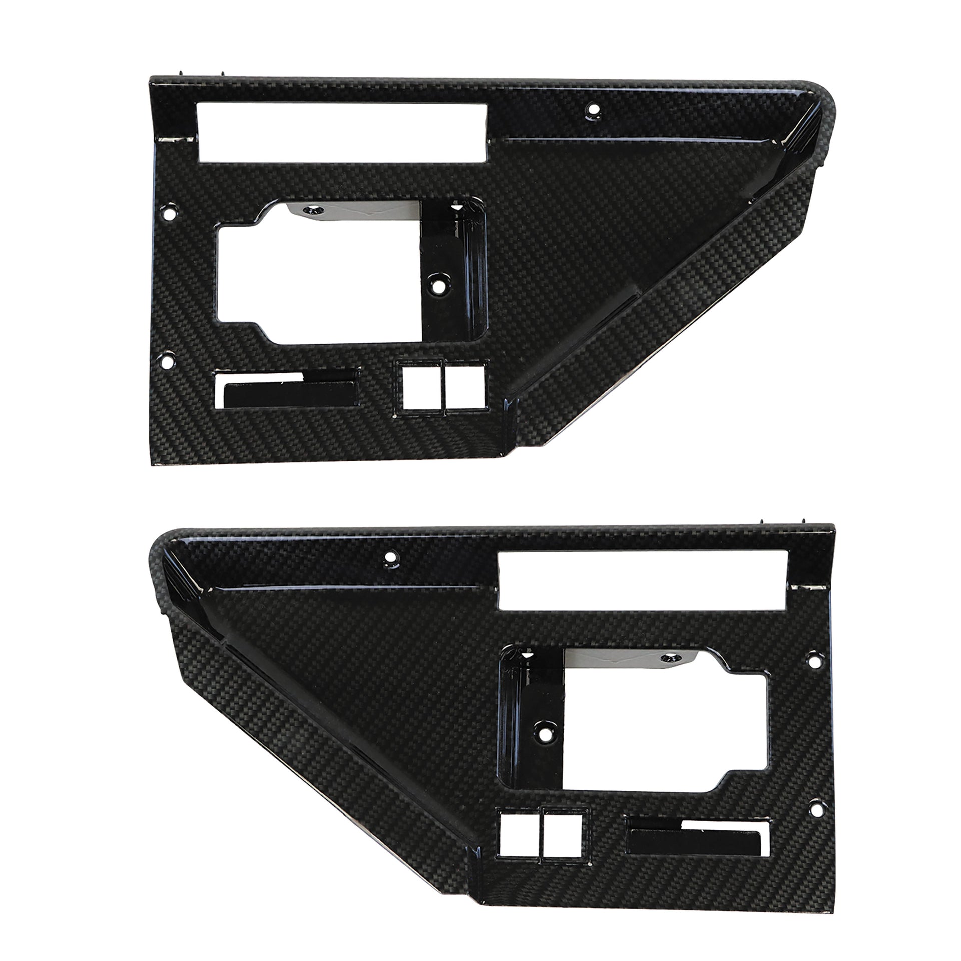 1984-1985 Corvette Hydro Carbon Fiber Door Panel Latch Bezels W/Power Locks - Matte Finish - CA-73140CM-Corvette-Store-Online
