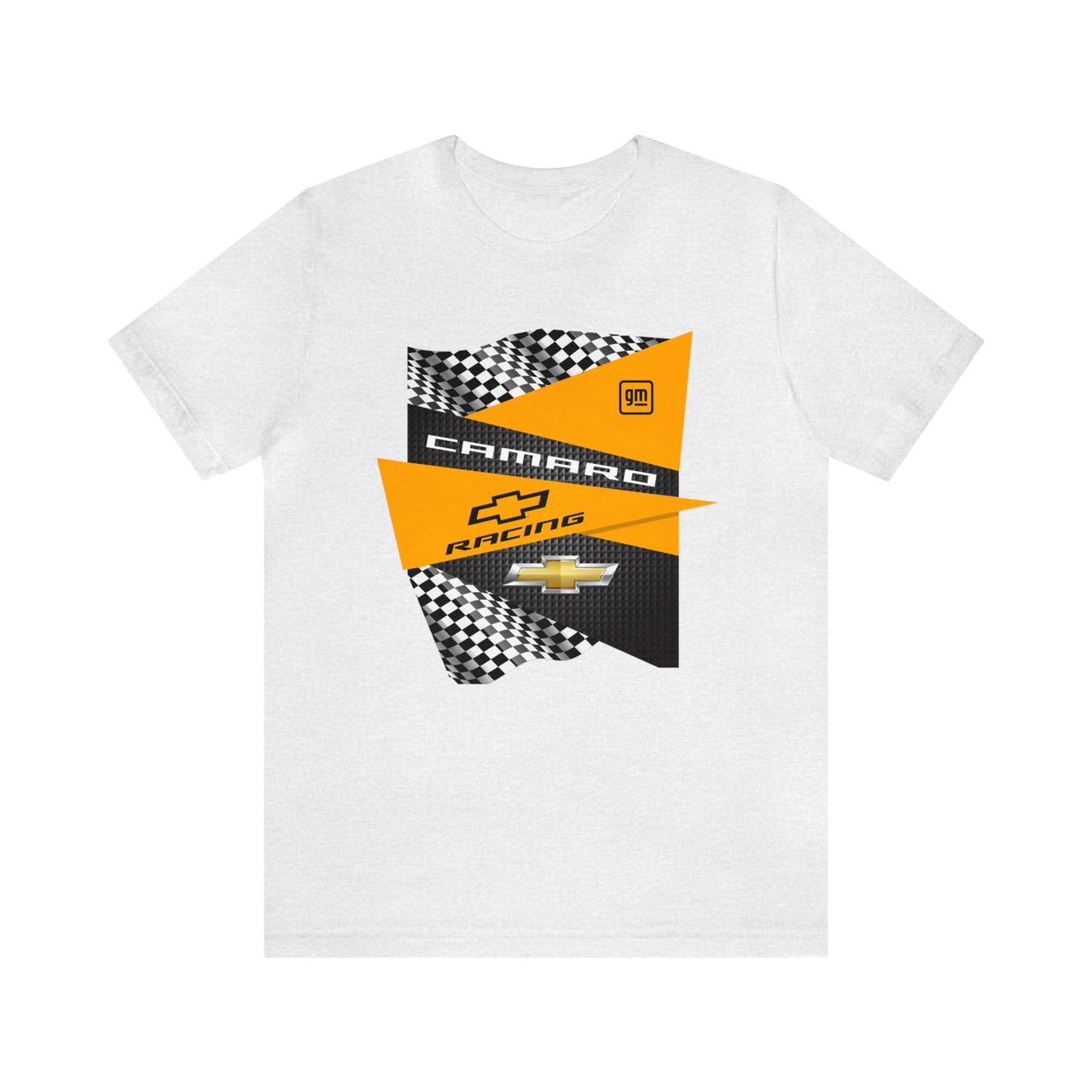 Camaro Yellow Checkered Jersey Short Sleeve Tee