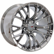 1997-2004 Corvette C7 Z06 Chrome Wheel Set - 17x85/18x95 - W/Black Lugnuts & Locks - CA-73533-Corvette-Store-Online